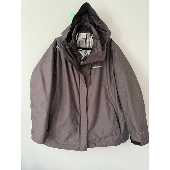 Columbia Interchange Omni-Tech 3-in-1 Jacket – Charcoal Gray – Size 3X Mens VGUC - Picture 1 of 9